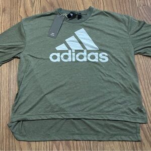 Adidas Women's Green Short Sleeve Tee